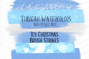 8 Brush Strokes for Icy Christmas Theme Illustrations