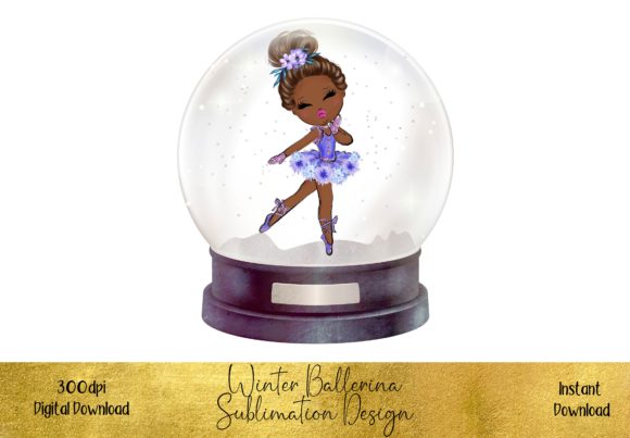 Christmas Ballerina in a Beautiful Globe Illustrations