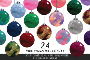 Christmas Baubles Clipart for Festive Illustrations