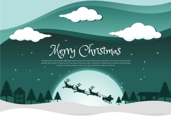 Christmas Beautiful Night Illustrations for Design Projects