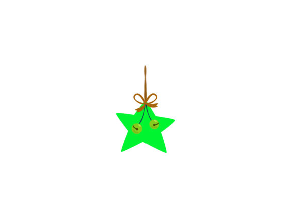 Christmas Illustration Green Star