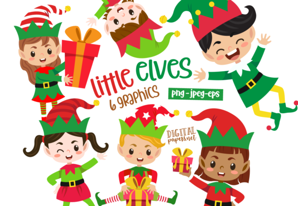 Christmas Little Elves Illustrations