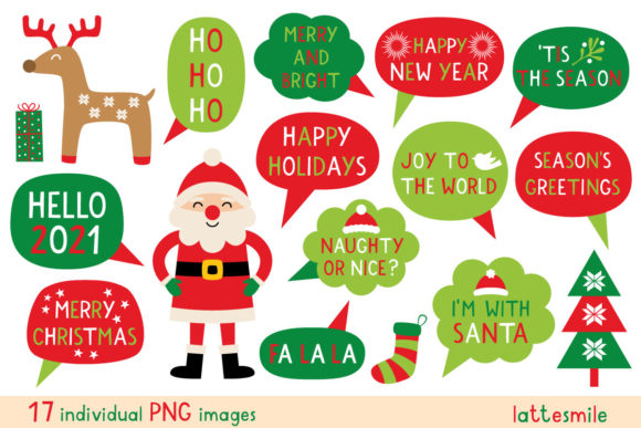 Christmas Party Signs Illustrations for Handmade Creations