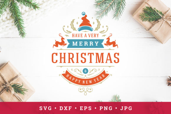 Christmas Saying Design with Ornament De