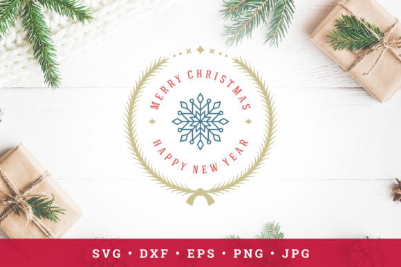 Christmas Saying Design with Snowflake Illustrations