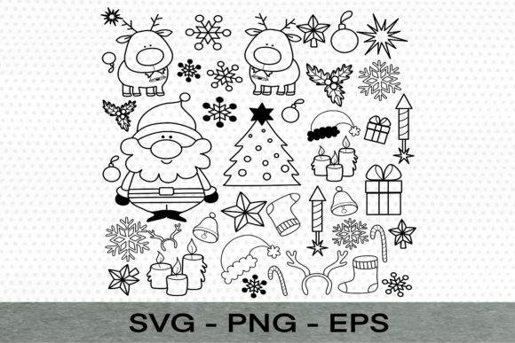 Christmas Set Clip Art for Festive Branding