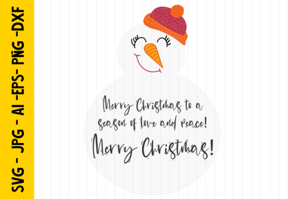 Christmas Snowman Merry Christmas Illustration for Branding