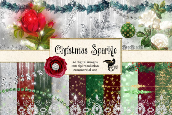 Christmas Sparkle Digital Scrapbook Kit