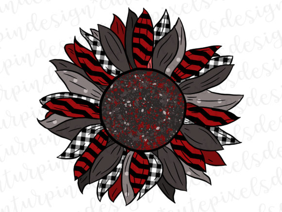 Christmas Sunflower - Red White Black Illustration Review