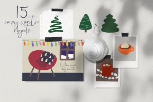 Cozy Winter Christmas Abstract Illustration for Design Projects