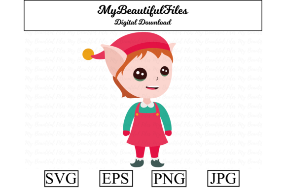 Elf Christmas Clipart Illustrations for Seasonal Design Projects