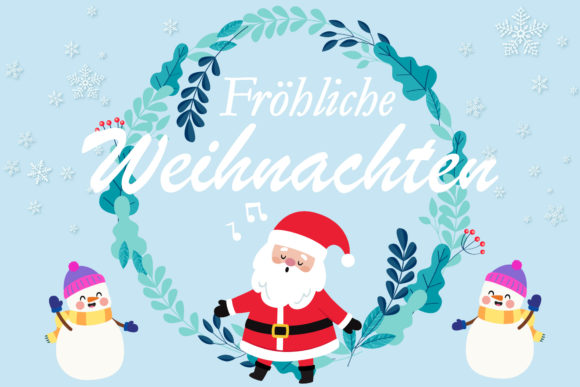 Merry Christmas Background Greeting Illustrations for Local Branding