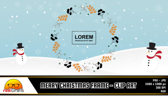 Merry Christmas Frame - Clip Art 01