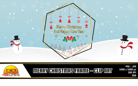 Merry Christmas Frame Clip Art 02 Illustrations