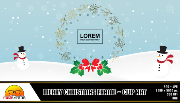 Merry Christmas Frame - Clip Art