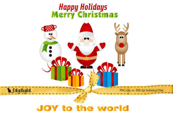 Merry Christmas Individual Files Illustrations
