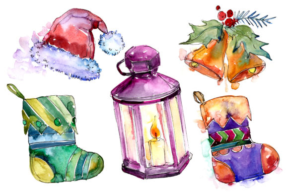 Watercolor Christmas Collection Elements Set Review